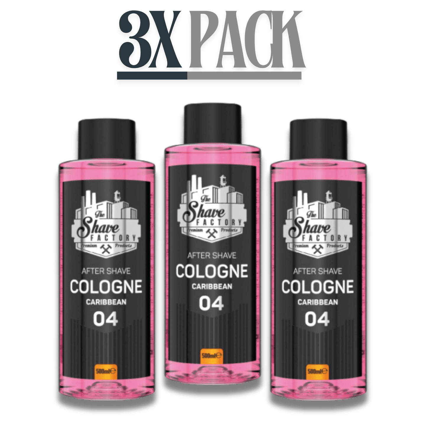 The Shave Factory After Shave Cologne 04 Caribbean 16.9 oz - 500 ml Multipack