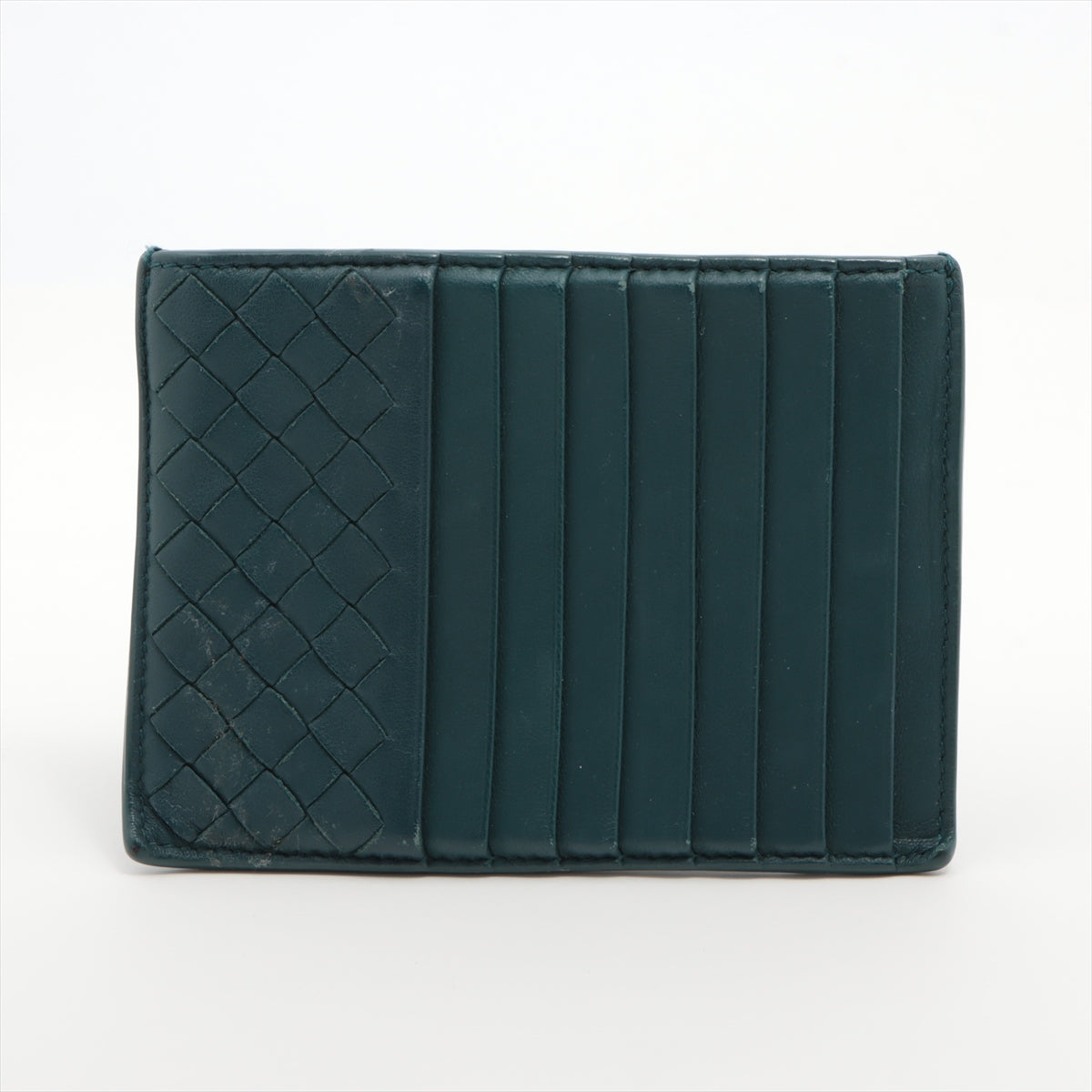 Bottega Veneta Intrecciato Coin Card Case Dark Green