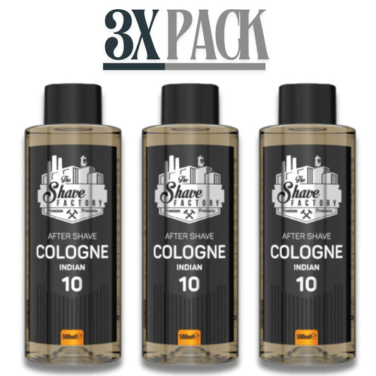 The Shave Factory After Shave Cologne 10 Indian 500ml / 16.9 oz Multipack