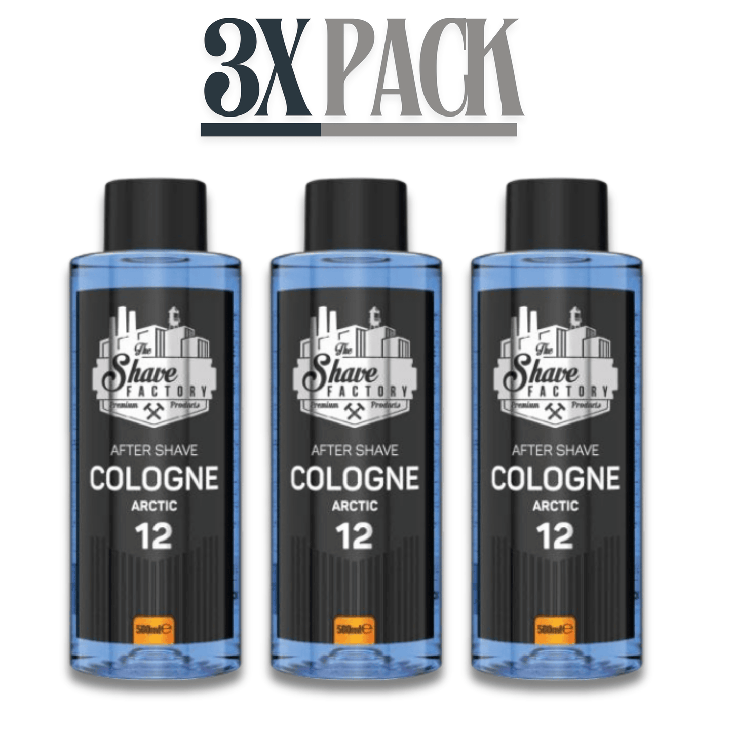 The Shave Factory After Shave Cologne 12 Arctic 16.9 oz Multipack