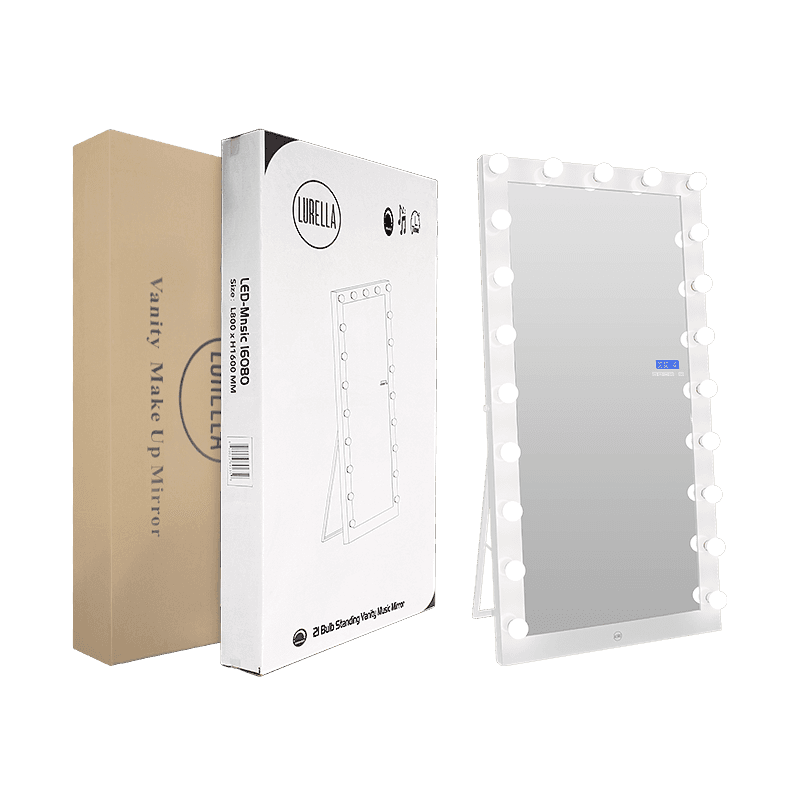 21 Bulb Standing Vanity Mirror w/Bluetooth - BarberSets