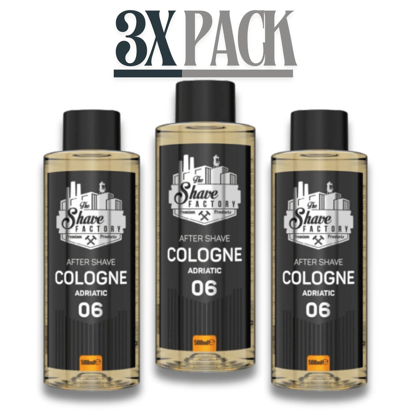 The Shave Factory After Shave Cologne 06 Adriatic 500ml / 16.9 oz Multipack