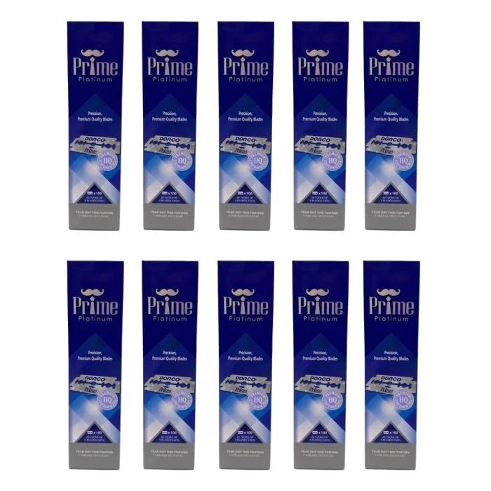 Dorco STP301LONG Prime Platinum Long Double Edge Razor Blade, 1000 ct