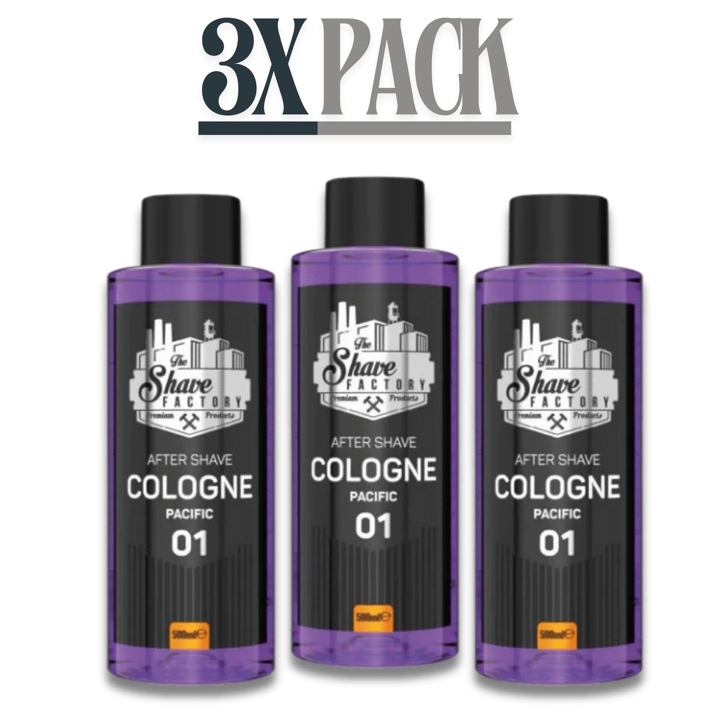 The Shave Factory After Shave Cologne 01 Pacific 500ml / 16.9 oz Multipack