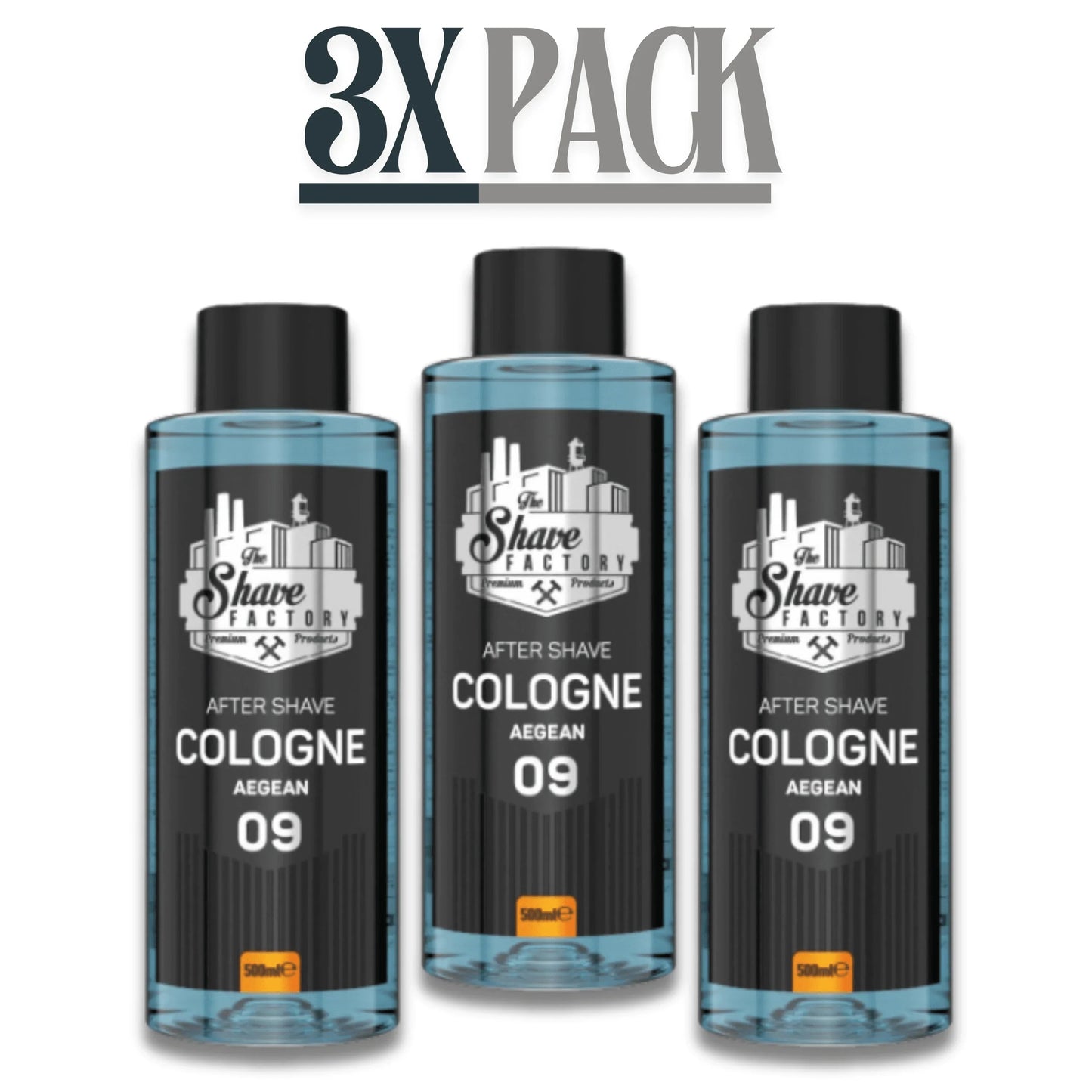 The Shave Factory After Shave Cologne 09 Aegean 16.9 oz - 500 ml Multipack