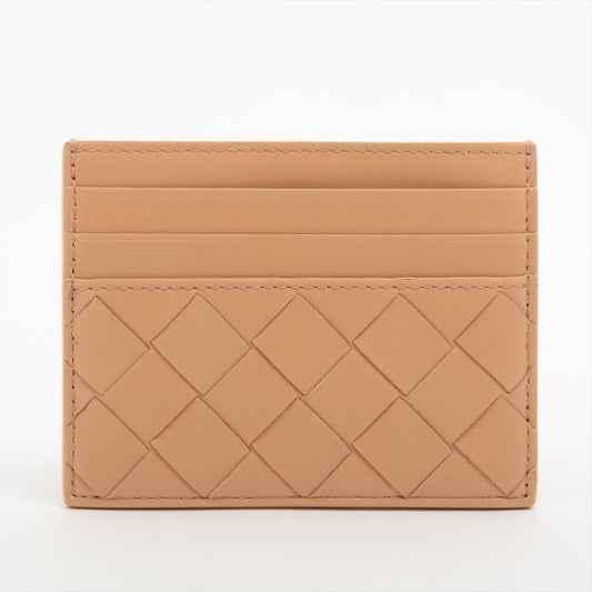 Bottega Veneta Intrecciato Leather Card Case Beige