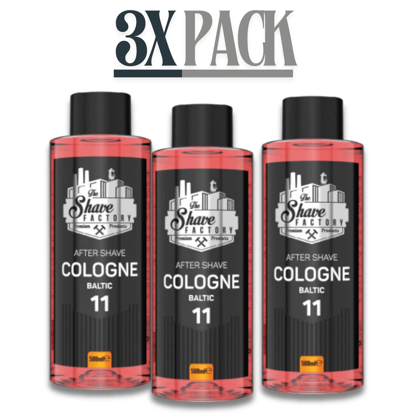The Shave Factory After Shave Cologne 11 Baltic 500ml / 16.9 oz Multipack