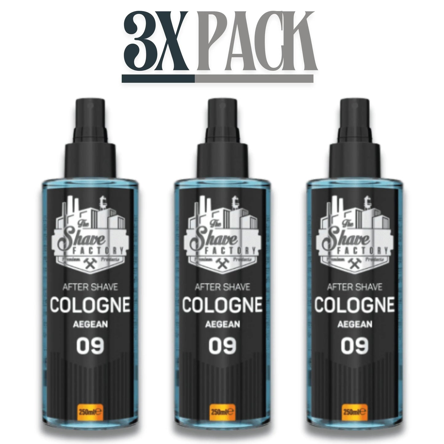 The Shave Factory After Shave Cologne 09 Aegean 8.45 oz - 250 ml Multipack