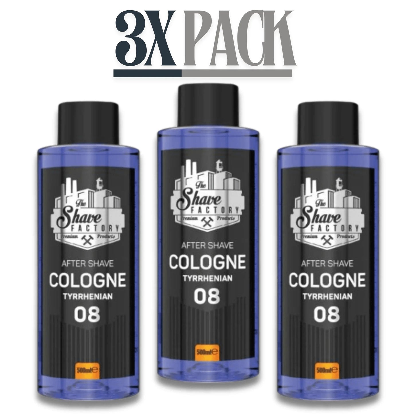 The Shave Factory After Shave Cologne 08 Tyrrhenian 500ml / 16.9 oz Multipack