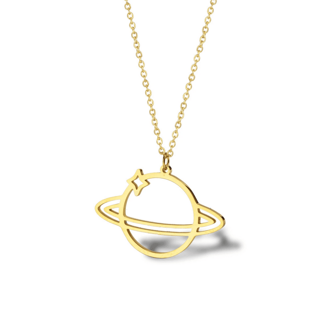 Return to Saturn Necklace - Gold
