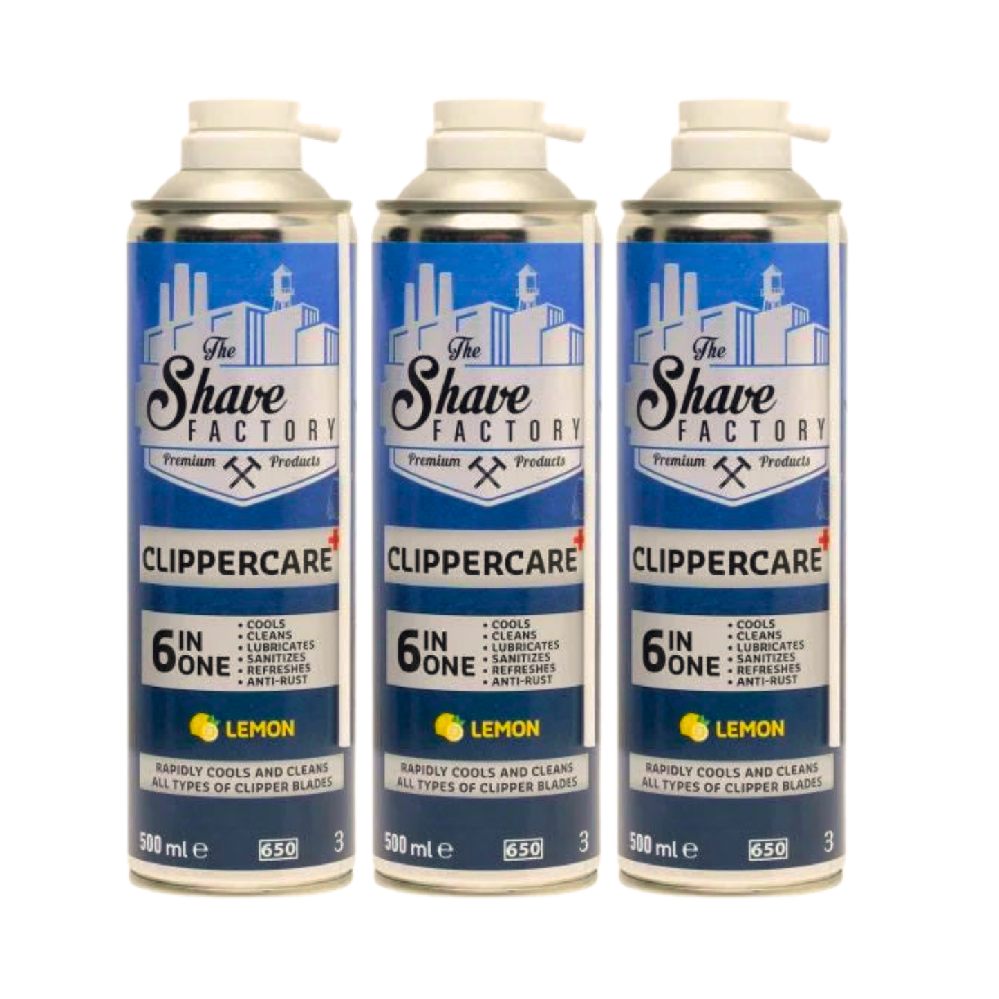 The Shave Factory ClipperCare 6 in 1 500ml / 16.9 oz Multipack