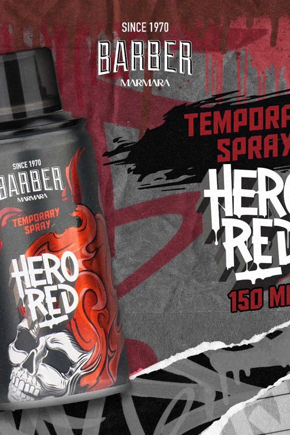 Marmara Barber Hair Color Spray - Hero Red 5.07 oz