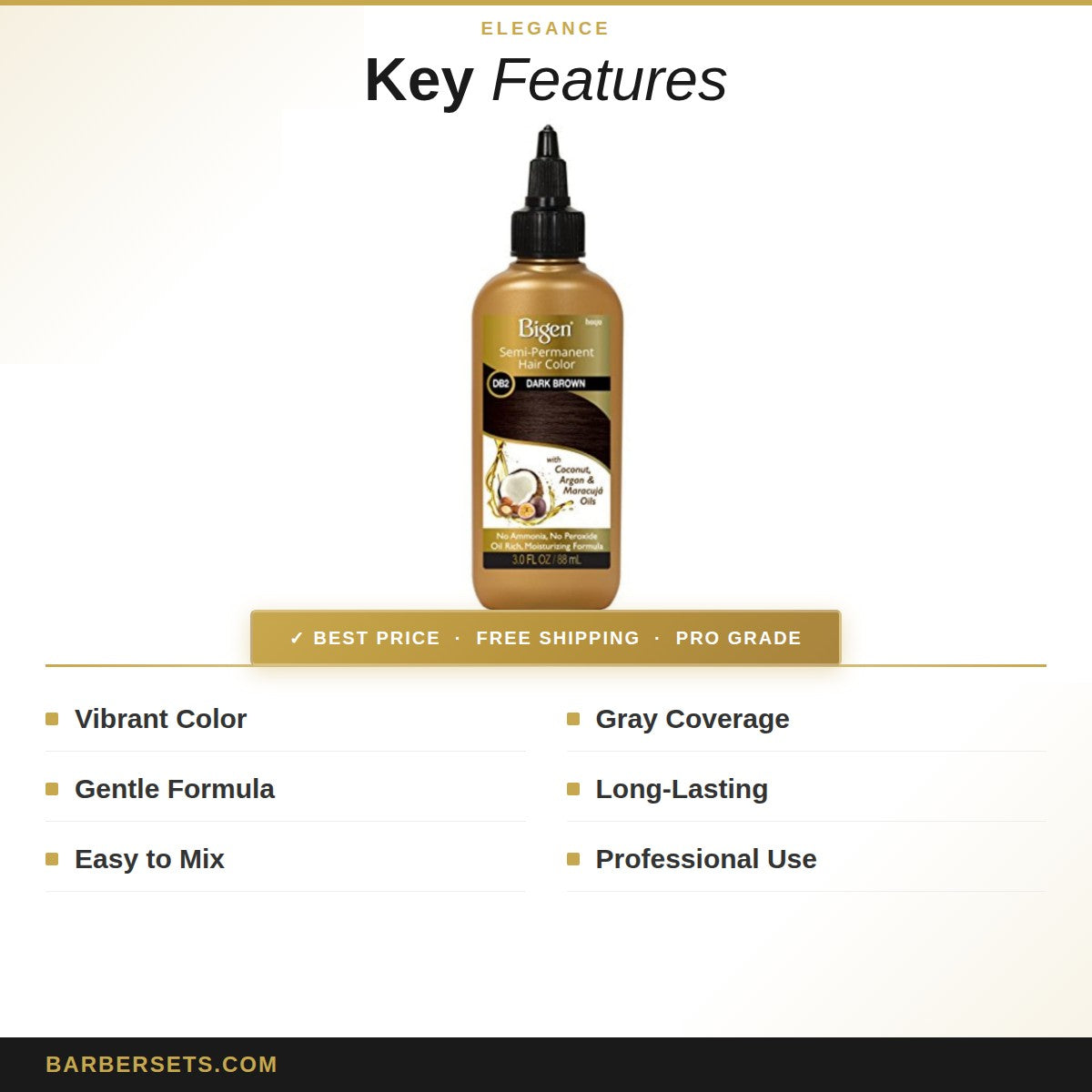 Elegance Semi-Permanent Hair Color "Brown" 120ml