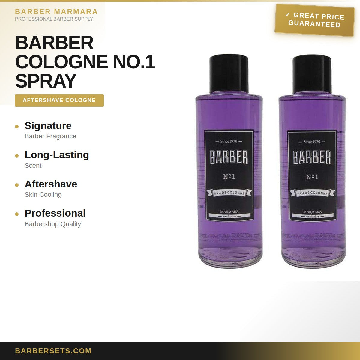 BARBER MARMARA BARBER COLOGNE 400 ML NO.1 SPRAY