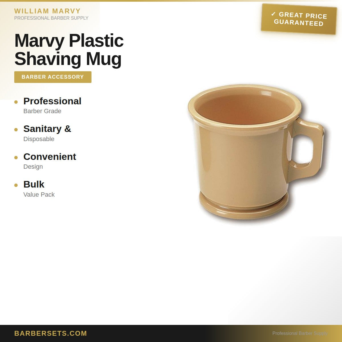 WILLIAM MARVY Marvy Plastic Shaving Mug