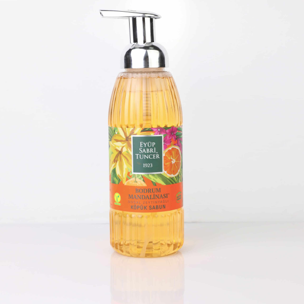 EYUP SABRI TUNCER FOAM SOAP NATURAL OLIVE OIL BODRUM MANDARIN 500 ML  NATURAL OLIVE OIL BODRUM MANDARIN 500 ML