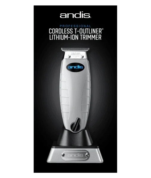Andis Cordless T-Outliner Li Trimmer With Charging Stand And Adapter Cord