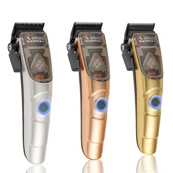 GAMMA HCGPXERGOMS X-Ergo Magnetic Clipper (Matte Chrome, Gold & Rose Gold) - BarberSets