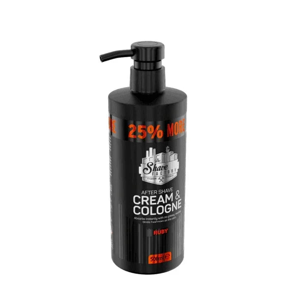 The Shave Factory After Shave Cream & Cologne 2 in 1 Ruby 500ml / 16.9 oz Multipack