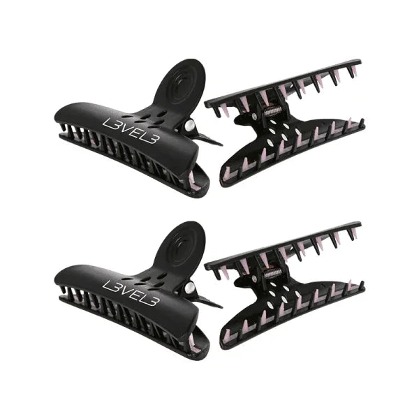 Level3 LV3 - 4PC BUTTERFLY CLIPS - BarberSets