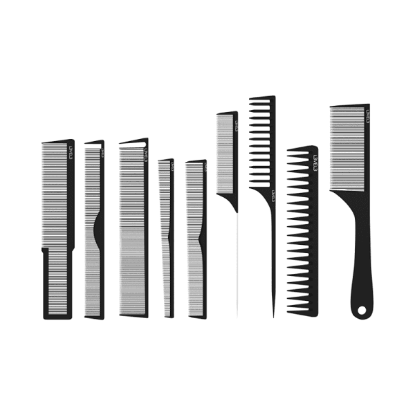 Level3 LV3 - COMB SET 9PK BLACK - BarberSets