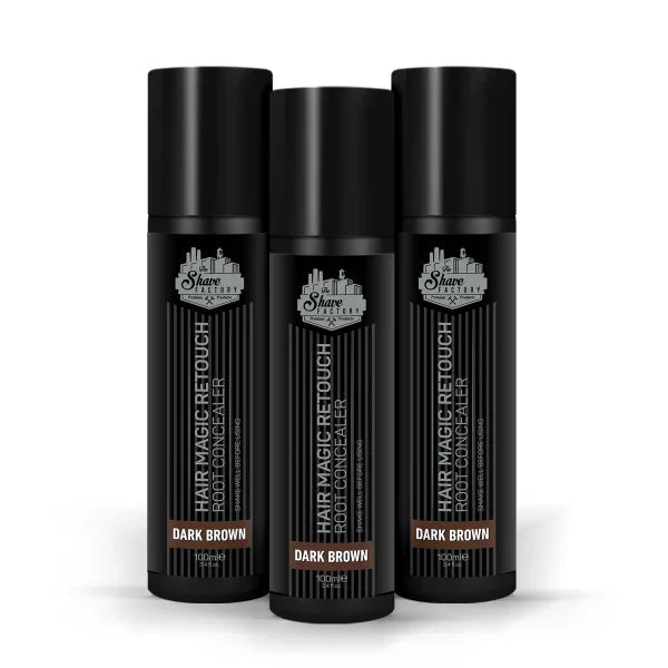 The Shave Factory Hair Magic Retouch Spray - Dark Brown - 100ml / 3.38 oz