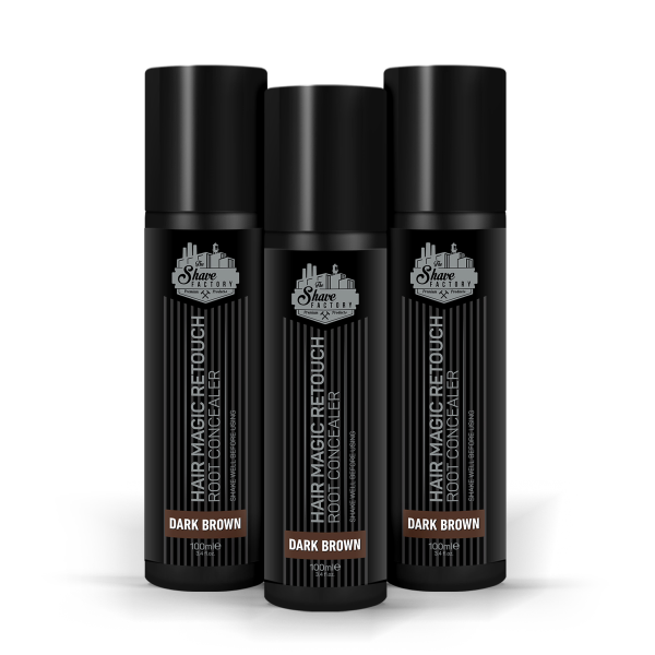 The Shave Factory Hair Magic Retouch Spray - Dark Brown - 3.38 oz