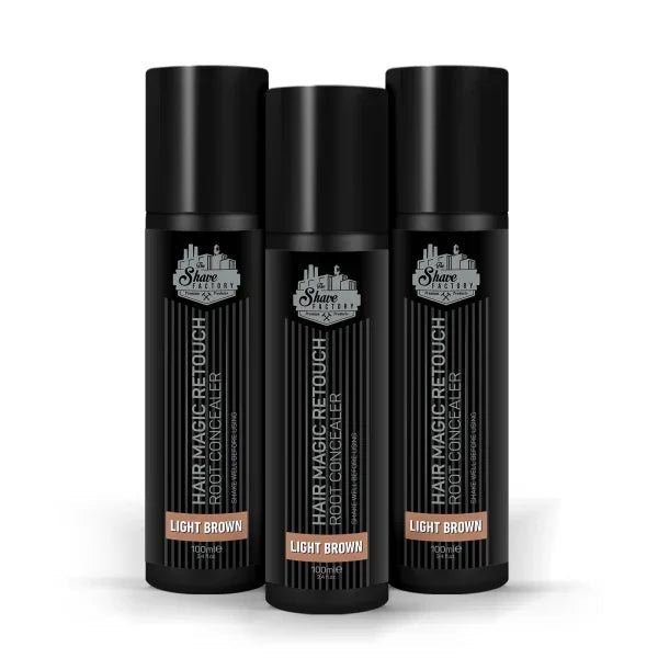 The Shave Factory Hair Magic Retouch Spray - Light Brown - 100ml / 3.38 oz