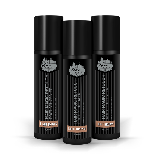 The Shave Factory Hair Magic Retouch Spray - Light Brown - 3.38 oz