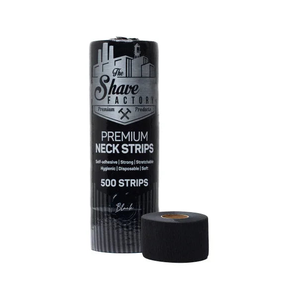 The Shave Factory Neck Strip 100 strips - 5 Roll pack - BLACK