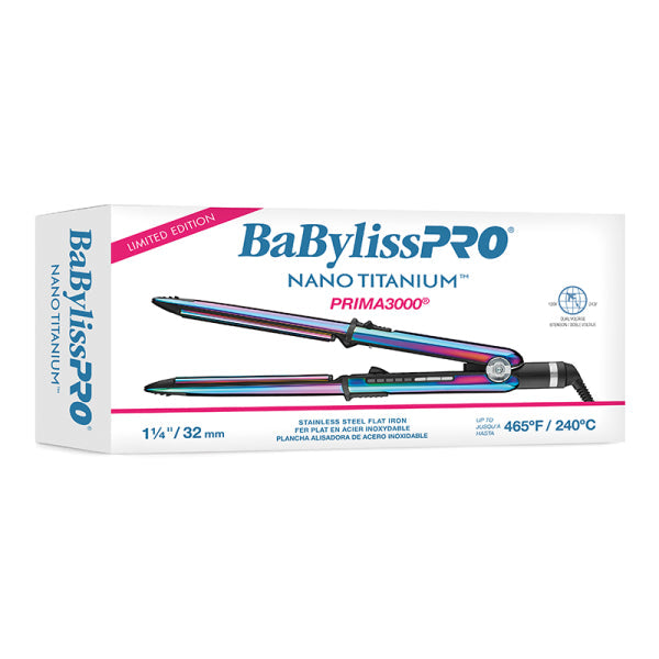 BaBylissPRO Iridescent Nano Titanium Prima 3000 1.25″ Flat Iron