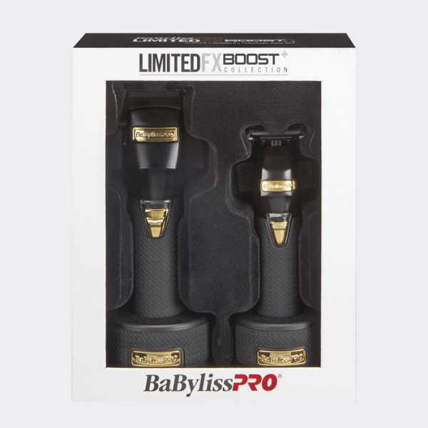BaBylissPRO Boost FX Limited Edition Black Clipper, Trimmer & Charging Bases