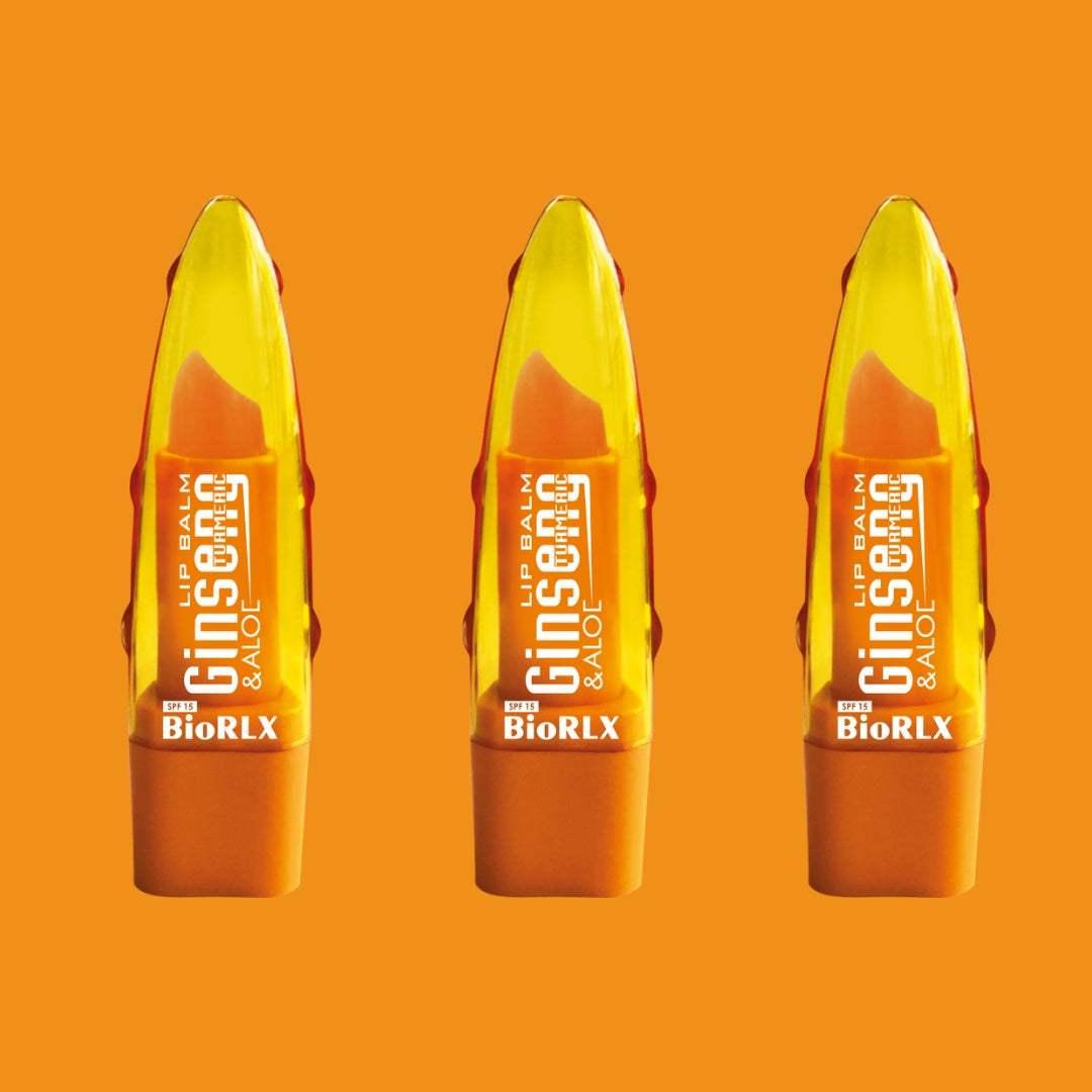 BioRLX Aloe Vera Ginseng Turmeric Paraben Free Lip Balm