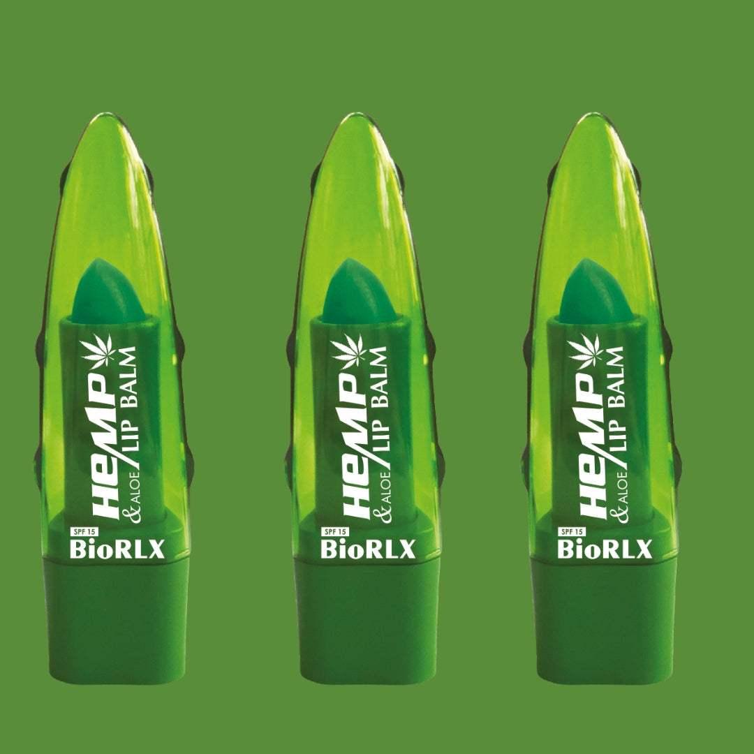 BioRLX Aloe Vera Hemp Oil Color Free Paraben Free Lip Balm
