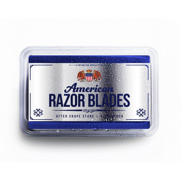 American Razor Blades 100g - After Shave Stone - Alum Block  UPC 840302422106 Asin B0DYWFGBH3