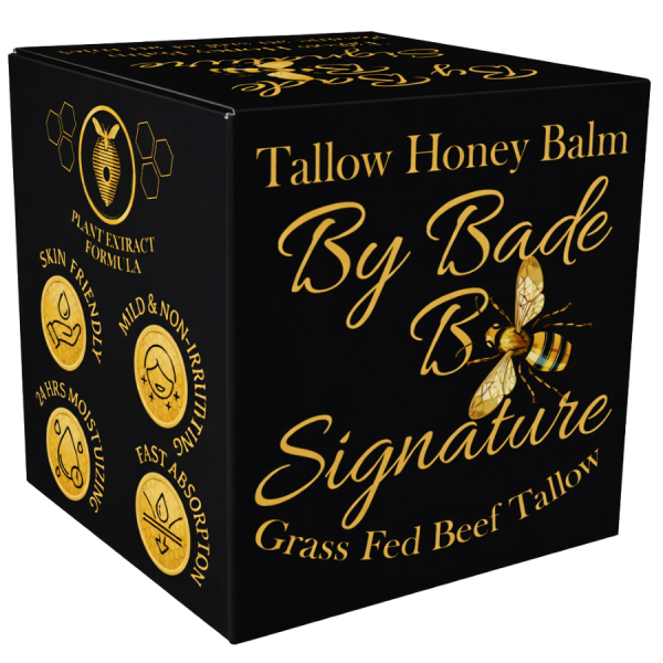 By Bade Signature By Bade  Signature Tallow Honey Balm 4.2 oz (120g) – Grass-Fed Beef Tallow Skin Moisturizer with Raw Honey & Beeswax – Deep Hydration Natural Face & Body Balm – Fast Absorbing Skin B