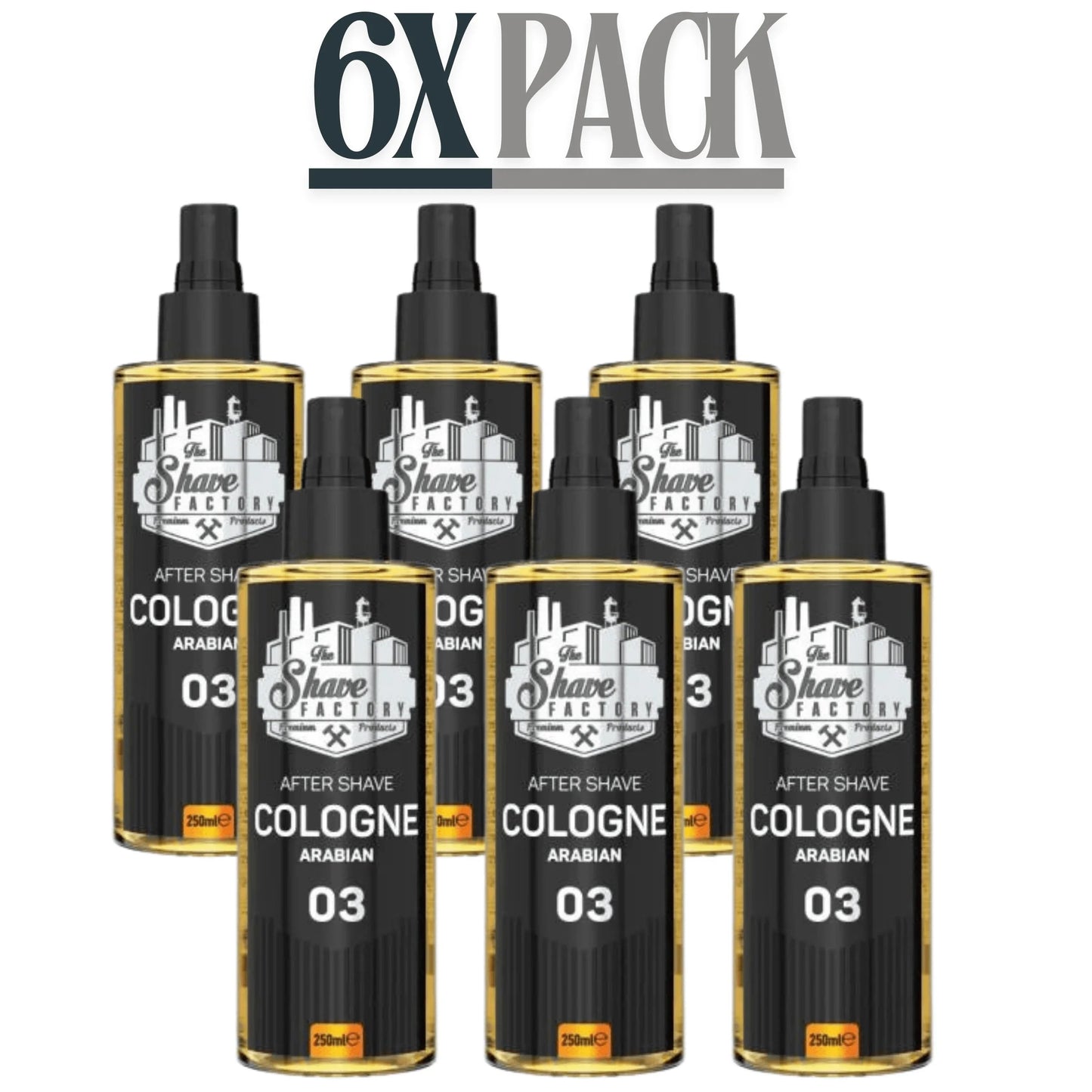 The Shave Factory After Shave Cologne 03 Arabian 250ml / 8.45 oz Multipack