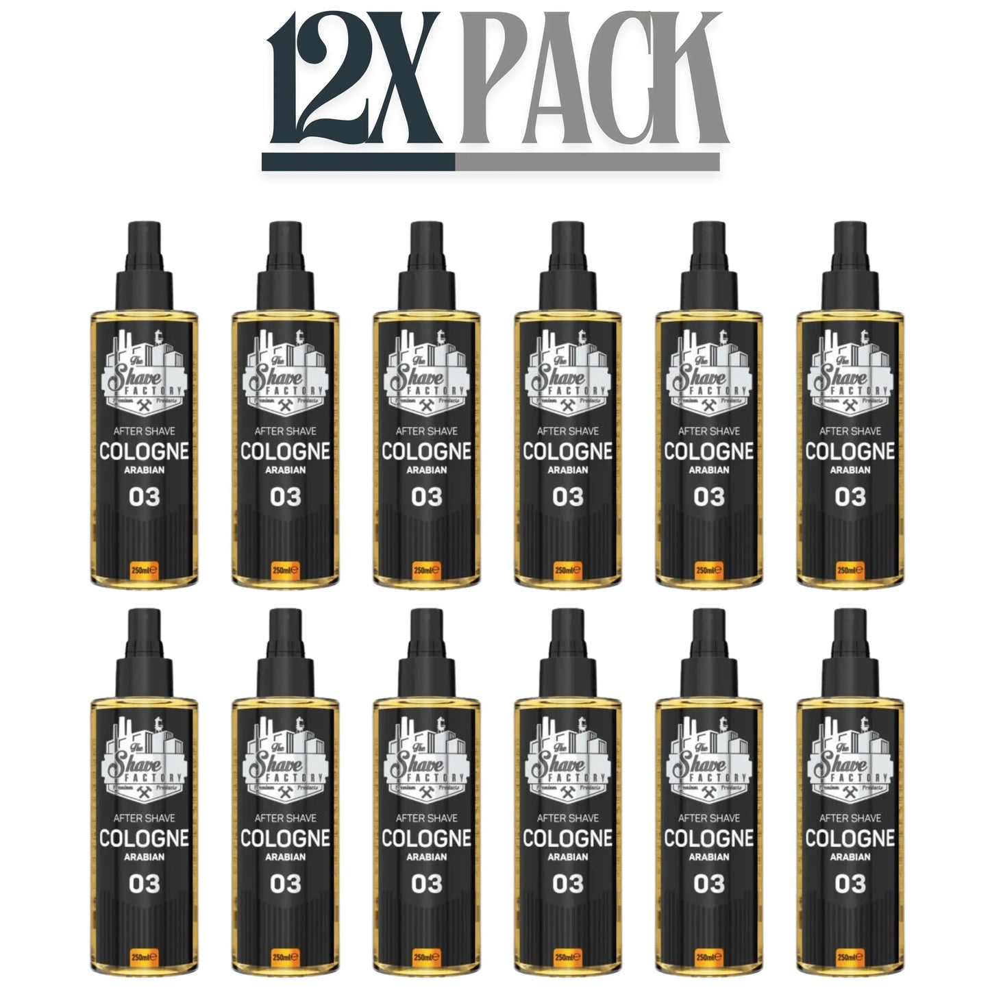 The Shave Factory After Shave Cologne 03 Arabian 250ml / 8.45 oz Multipack