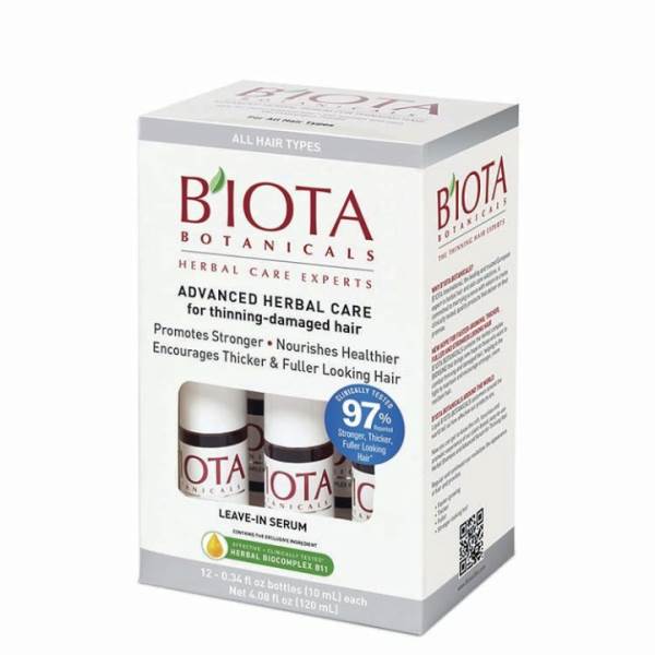 Biota Botanicals Advanced Herbal Care Serum for Thinning - Damaged Hair 12 x 0.34 oz Multipack
