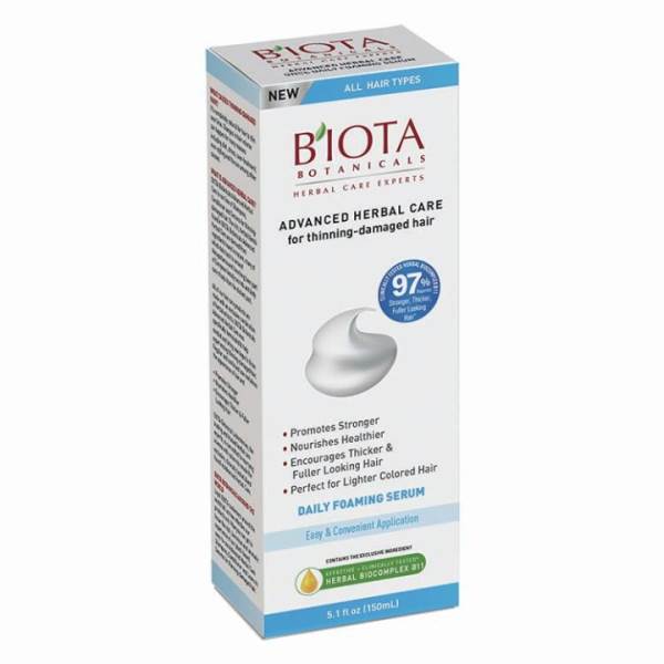 Biota Botanicals Advanced Herbal Care Foaming Serum for Thinning - Damaged Hair 5.1 oz