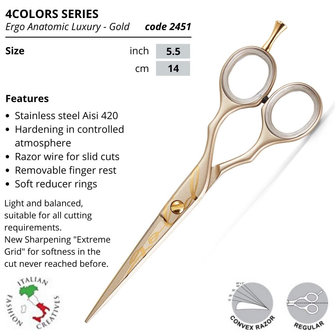 Kiepe Professional Scissors Ergo Anatomic - Luxury Copper Series 5.5"