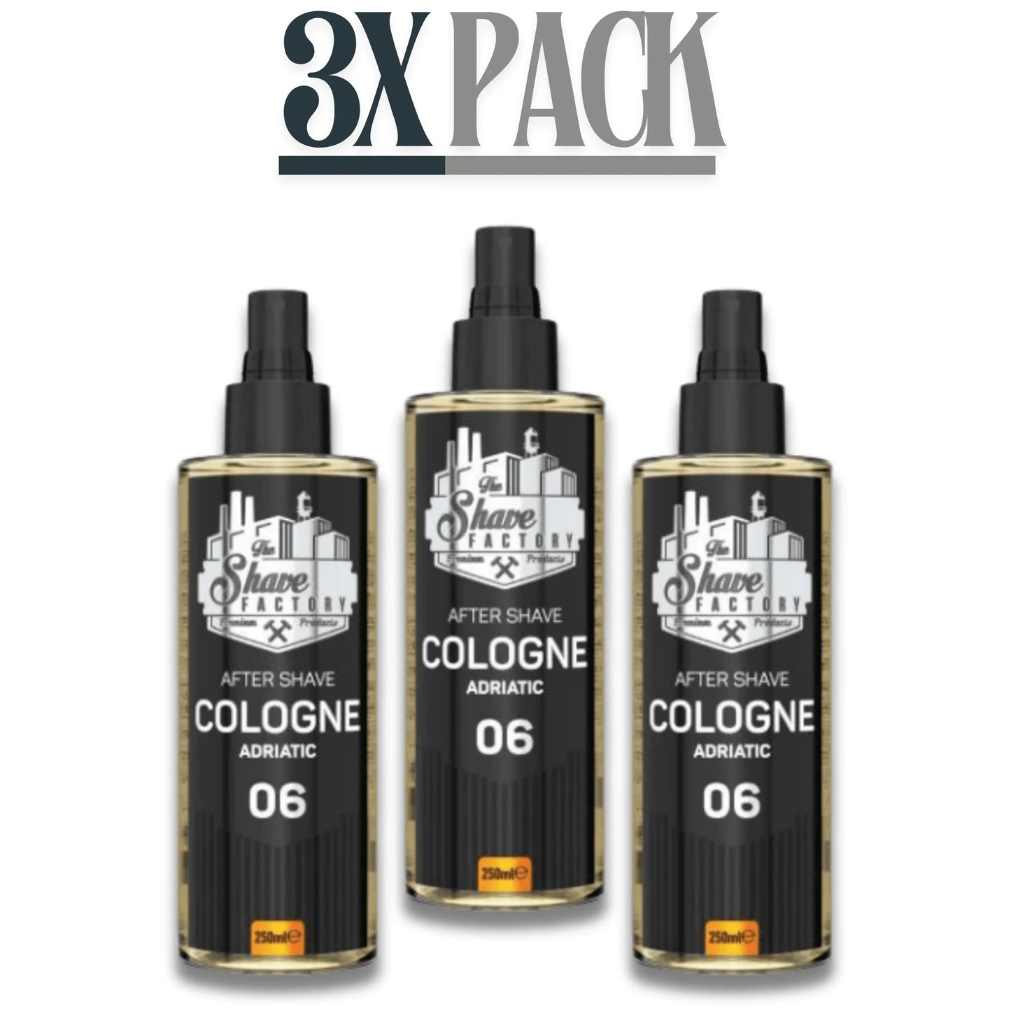 The Shave Factory After Shave Cologne 06 Adriatic 250ml / 8.45 oz Multipack