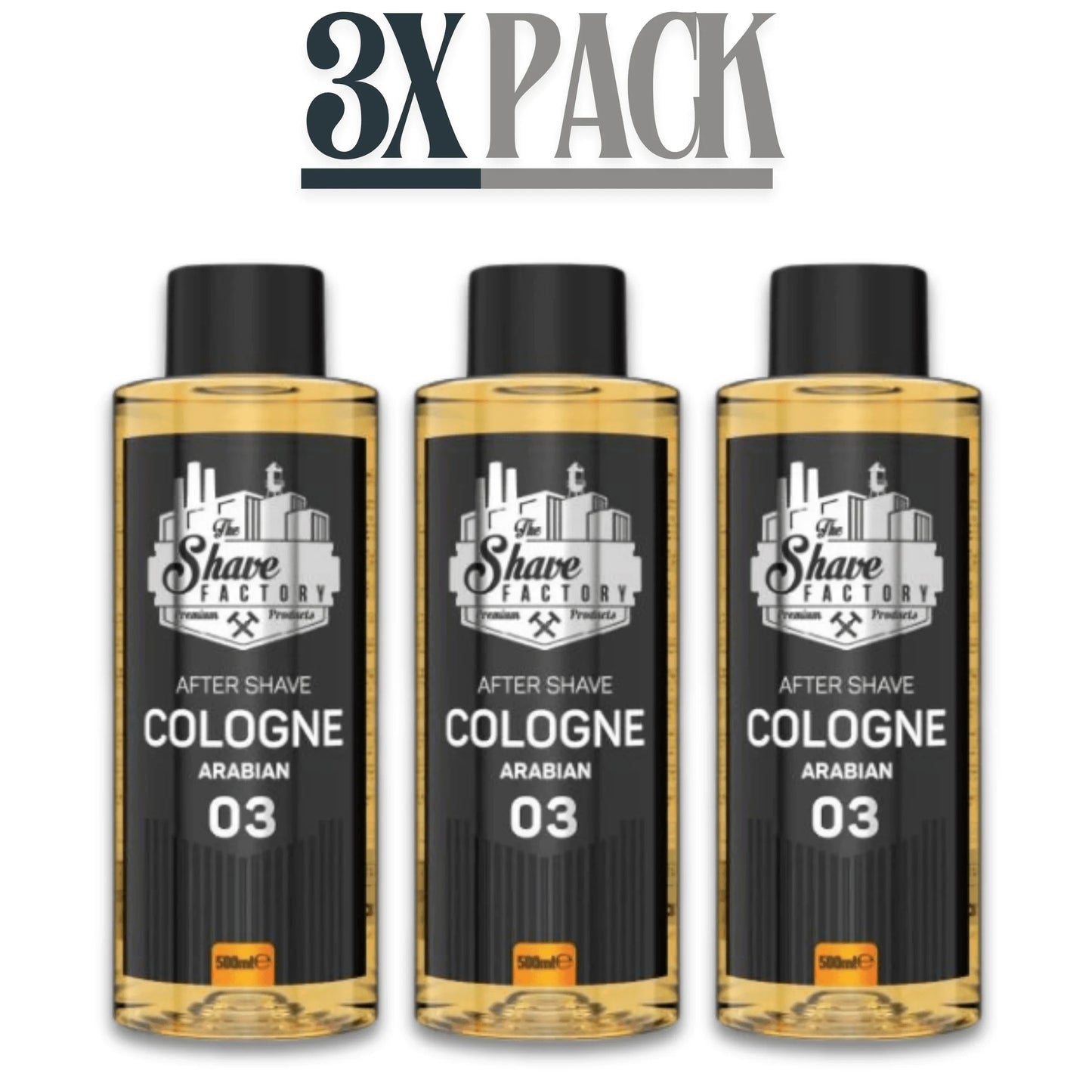 The Shave Factory After Shave Cologne 03 Arabian 500ml / 16.9 oz Multipack