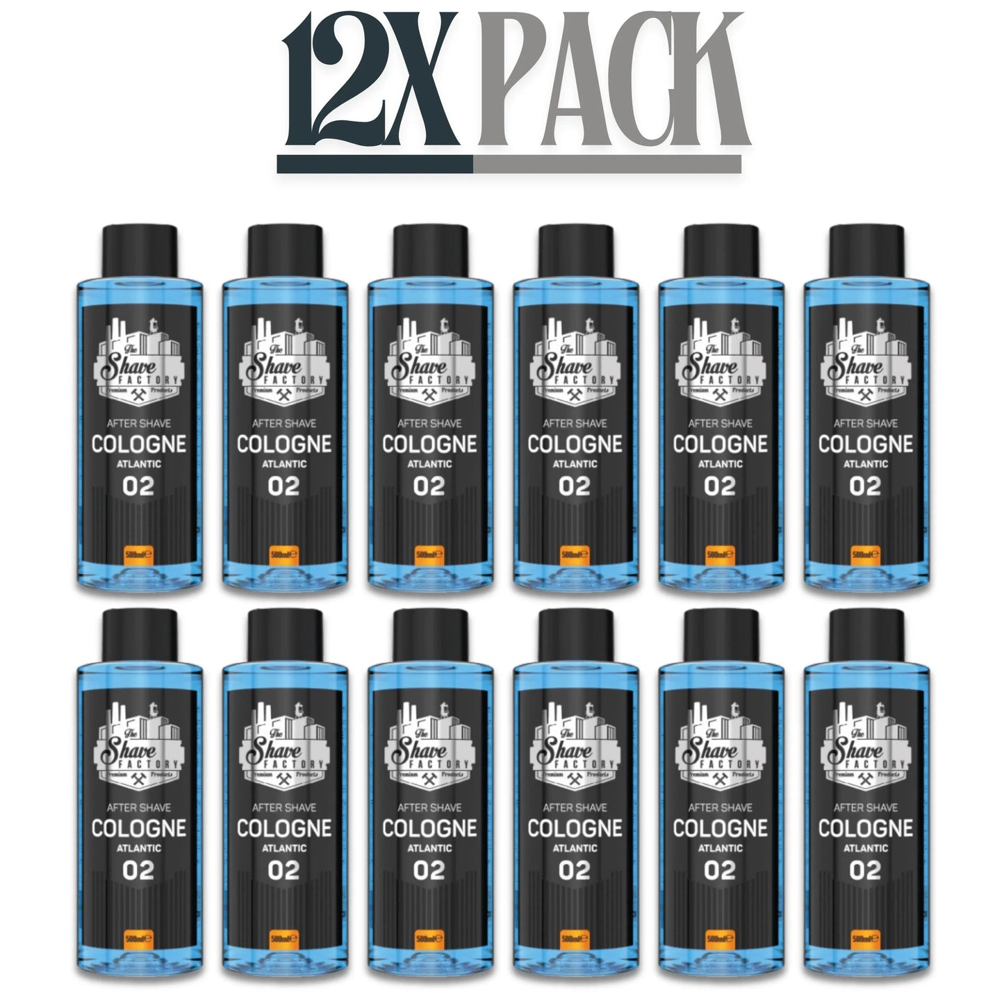 The Shave Factory After Shave Cologne 02 Atlantic 500ml / 16.9 oz Multipack