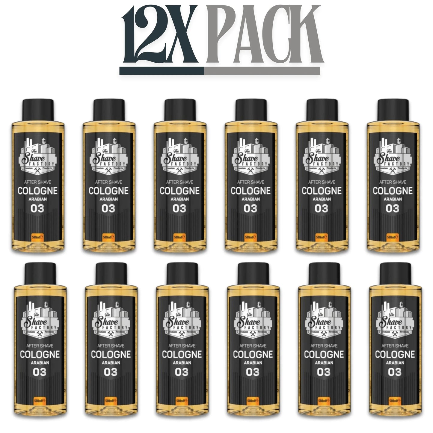 The Shave Factory After Shave Cologne 03 Arabian 500ml / 16.9 oz Multipack