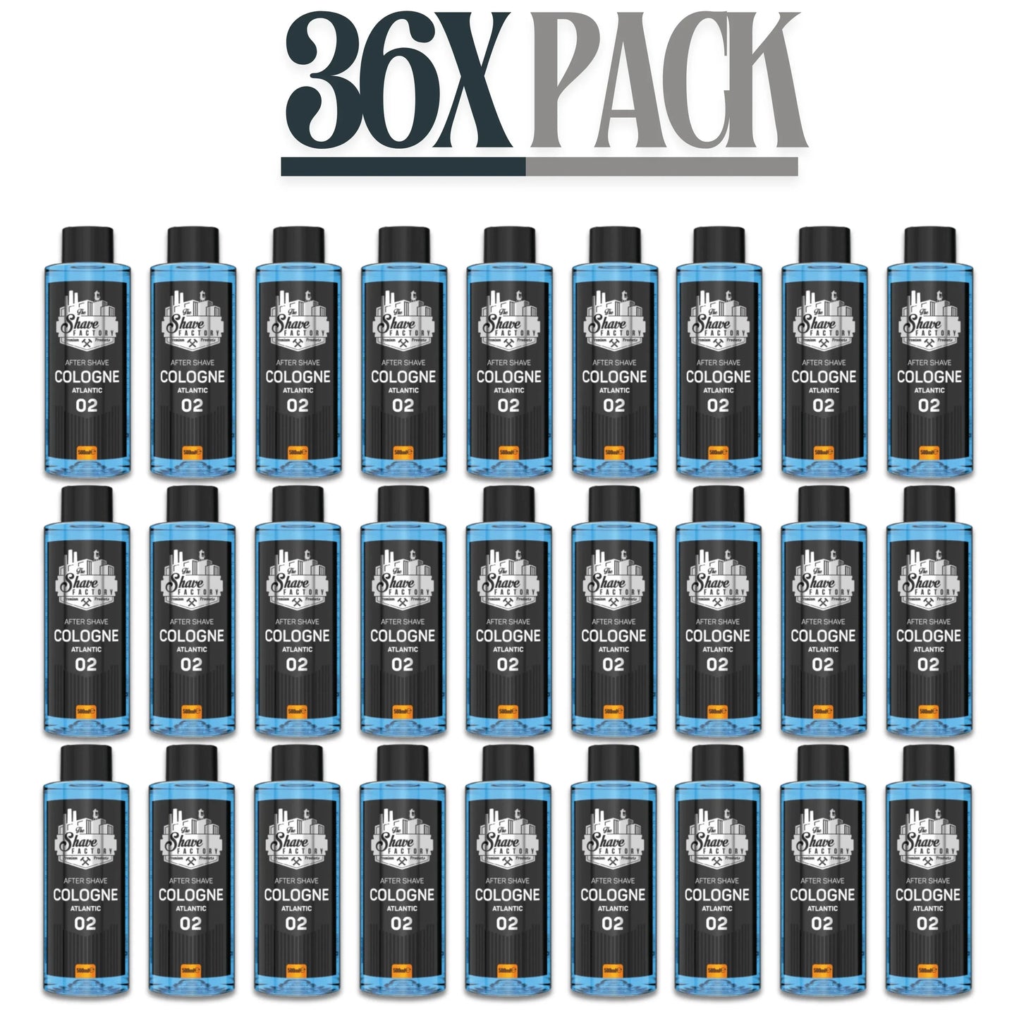The Shave Factory After Shave Cologne 02 Atlantic 500ml / 16.9 oz Multipack