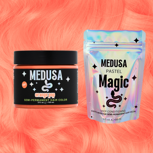 Pastel Orange Hair Dye Bundle: Orange Pop + Pastel Magic