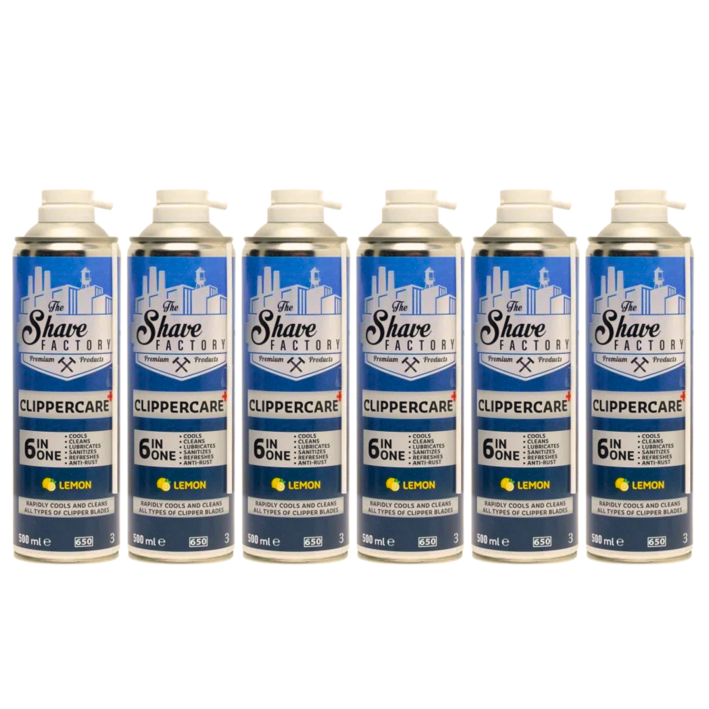 The Shave Factory ClipperCare 6 in 1 500ml / 16.9 oz Multipack