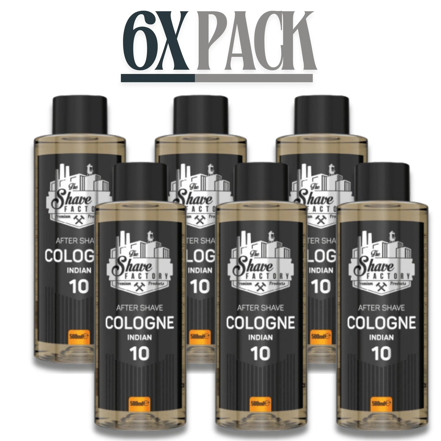 The Shave Factory After Shave Cologne 10 Indian 500ml / 16.9 oz Multipack