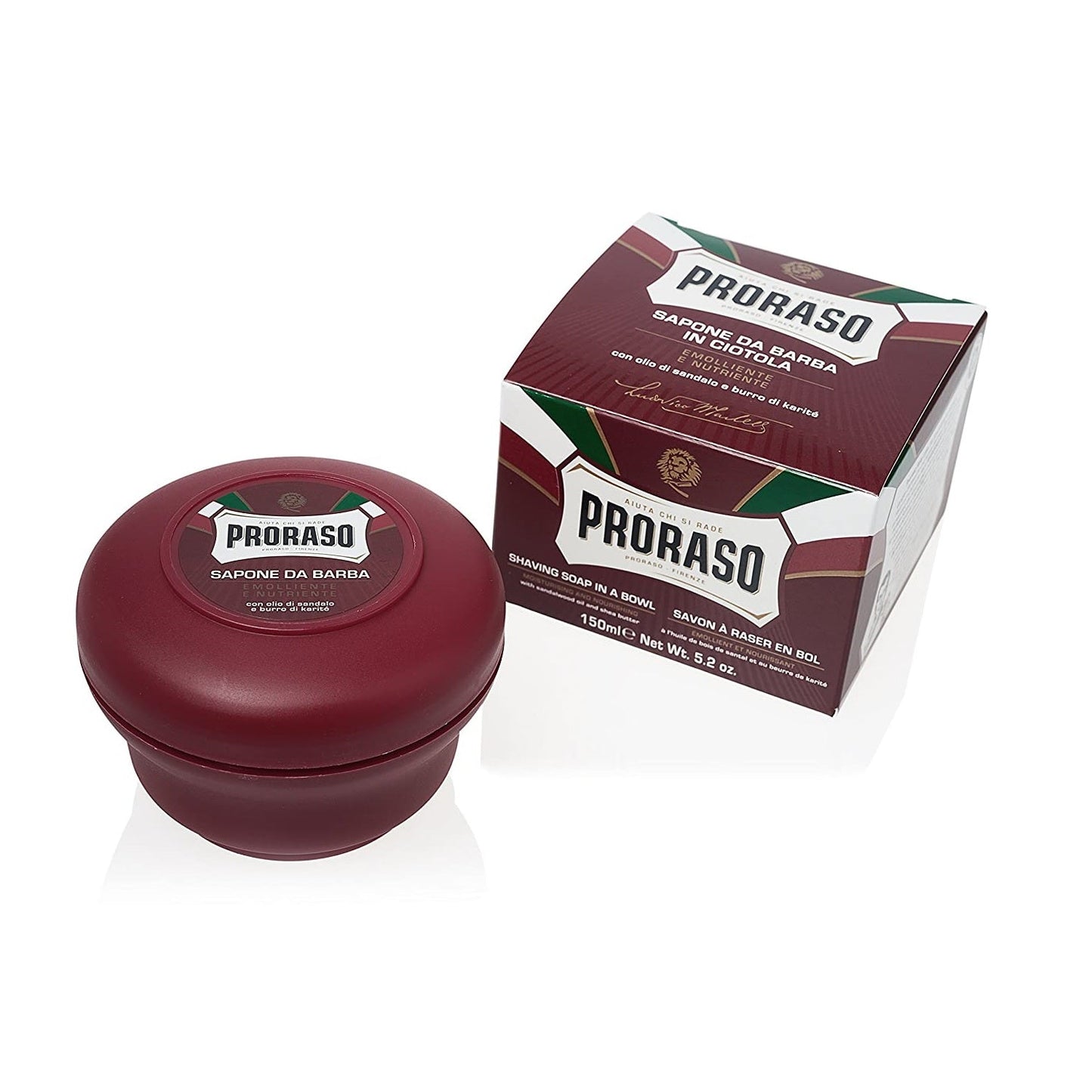 Proraso Shaving Soap in Bowl Sandalwood - Red 5.2 oz - Multipack